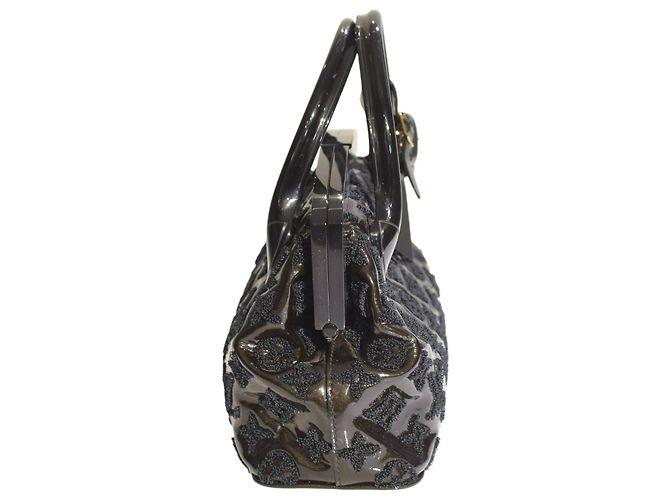 Borsa Lockit BB in pelle verniciata Monogram nera edizione limitata Louis Vuitton M40604 Nero - vista 2