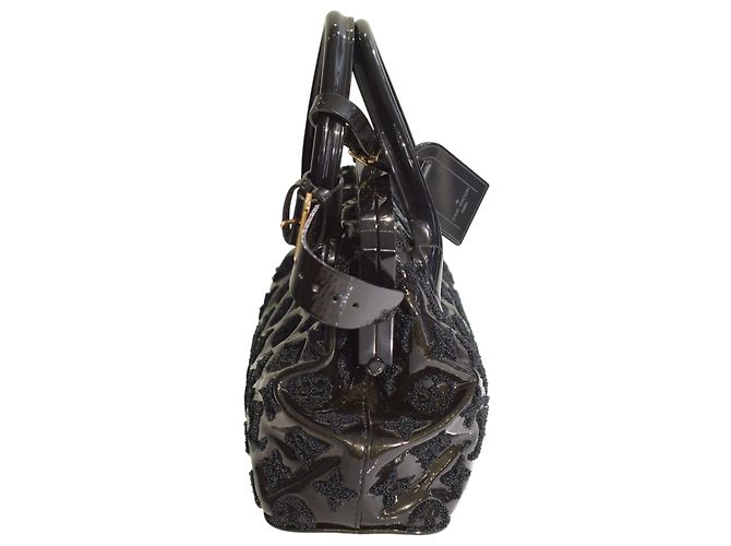 Borsa Lockit BB in pelle verniciata Monogram nera edizione limitata Louis Vuitton M40604 Nero - vista 3