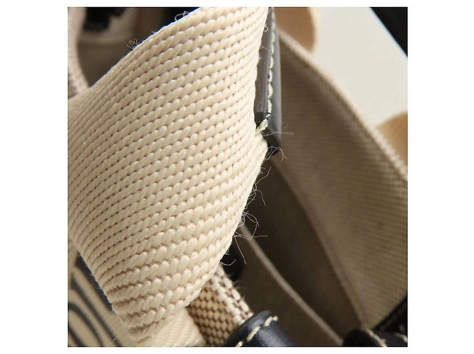 Chloé Borsa Tote Piccola Woody Bianco Blu - vista 12