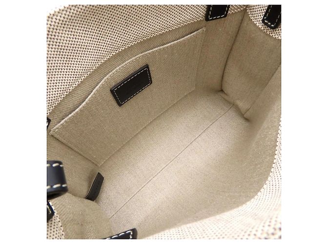 Chloé Borsa Tote Piccola Woody Bianco Blu - vista 6