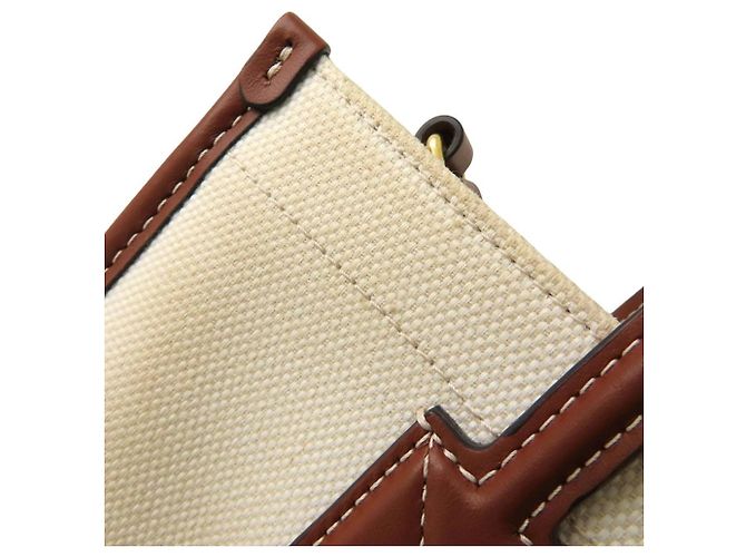 Borsa 2 in 1 in tela e pelle Burberry Marrone Crudo - vista 11
