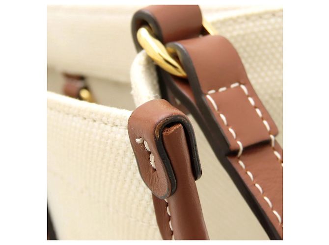 Borsa 2 in 1 in tela e pelle Burberry Marrone Crudo - vista 12