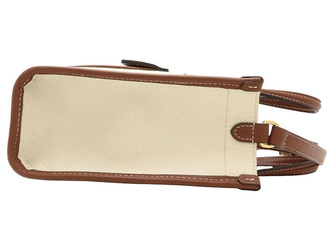 Borsa 2 in 1 in tela e pelle Burberry Marrone Crudo - vista 3