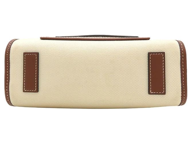 Borsa 2 in 1 in tela e pelle Burberry Marrone Crudo - vista 4