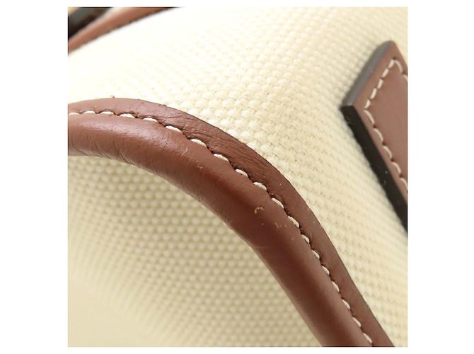 Borsa 2 in 1 in tela e pelle Burberry Marrone Crudo - vista 9