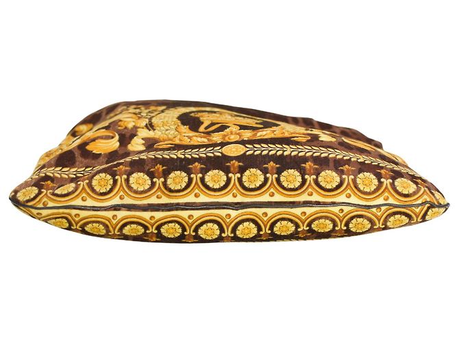 Borsa tote Vanitas in velluto nero Barocco Gianni Versace con corona dorata - vista 7