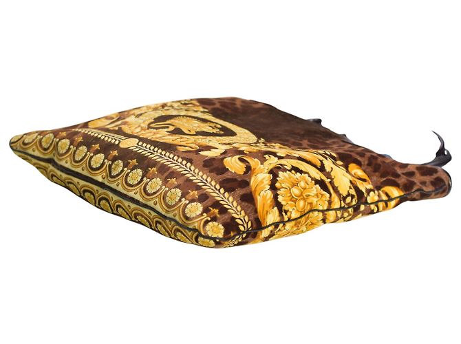 Borsa tote Vanitas in velluto nero Barocco Gianni Versace con corona dorata - vista 9