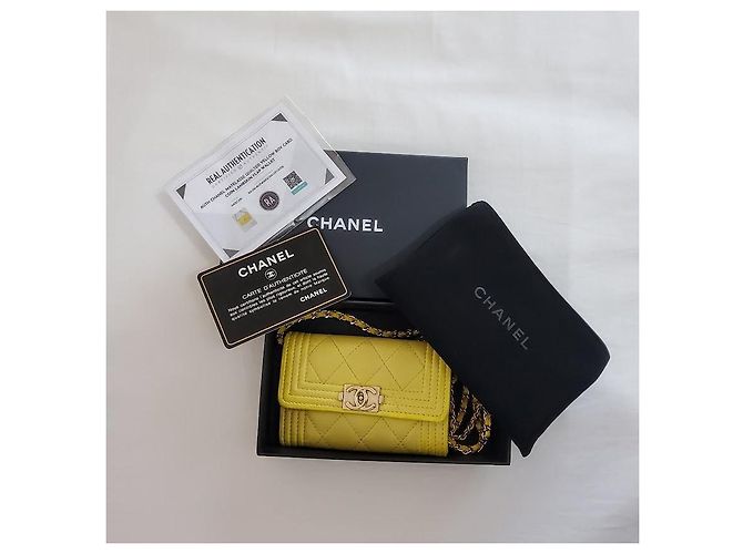 Chanel Matelasse Quilted Boy Yellow - view 7