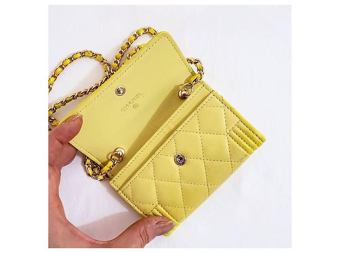 Chanel Matelasse Quilted Boy Yellow - view 8