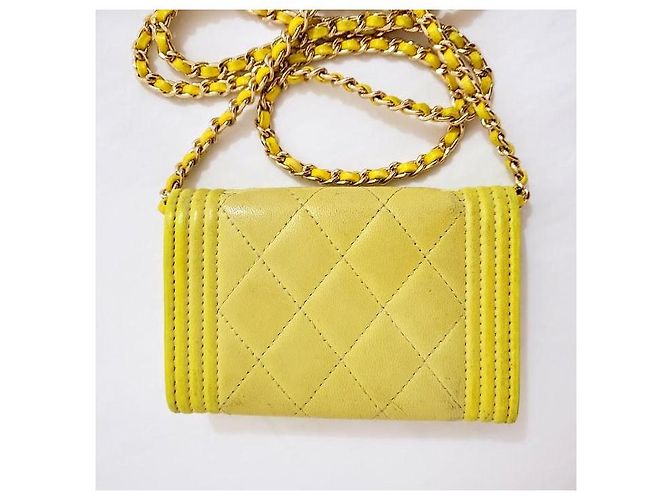 Chanel Matelasse Quilted Boy Yellow - view 9