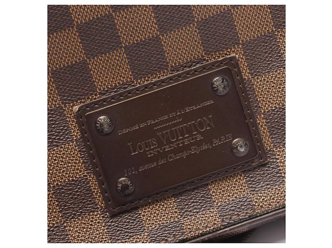Borsa a Spalla Brooklyn PM Louis Vuitton Marrone Damier ebene - vista 12
