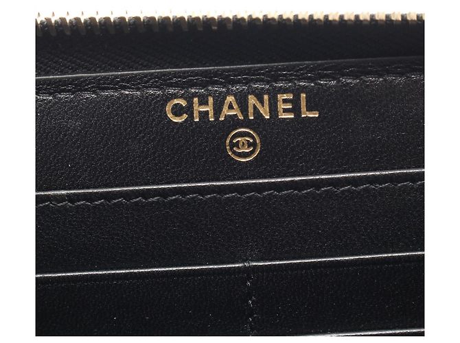 Cartera larga de cuero patentado negro Chanel - vista 4