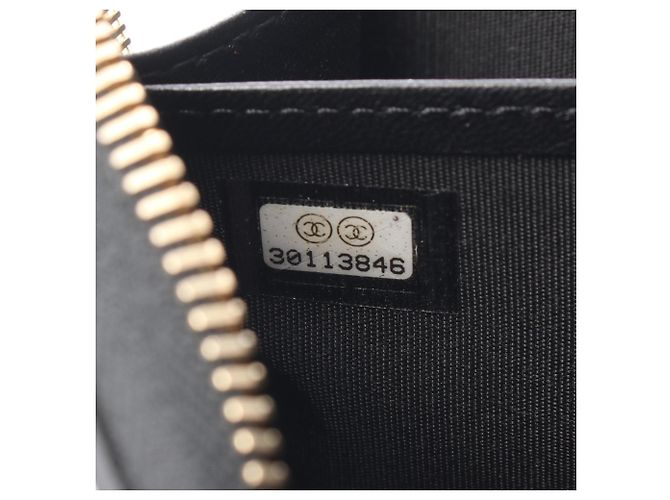 Cartera larga de cuero patentado negro Chanel - vista 5