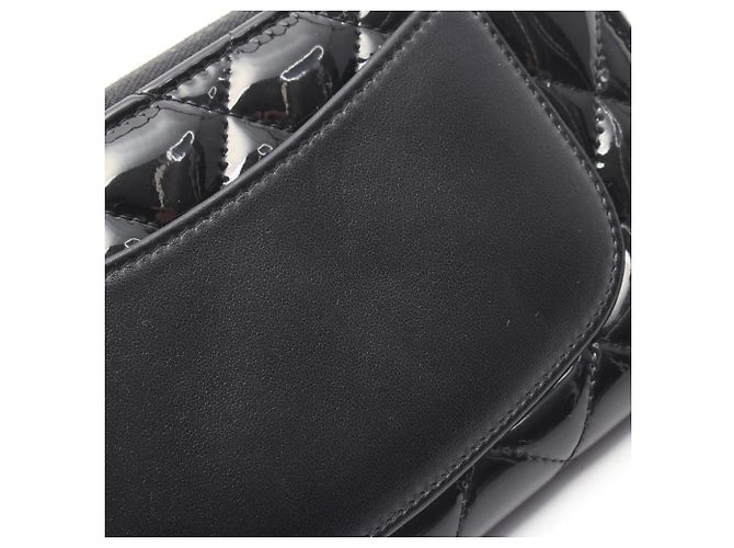 Cartera larga de cuero patentado negro Chanel - vista 7