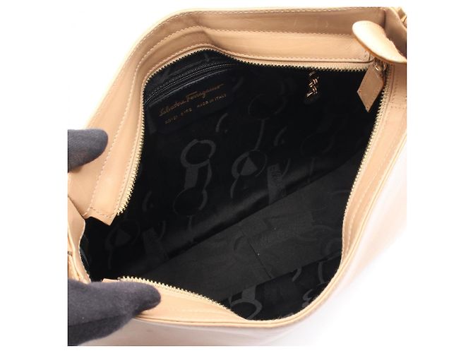 Borsa Gancini di Salvatore Ferragamo Beige - vista 3