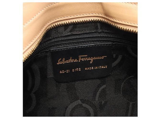 Borsa Gancini di Salvatore Ferragamo Beige - vista 4