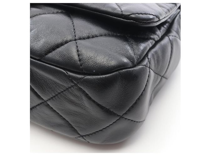 Borsa a Spalla in Pelle di Agnello Nera Matelassé Chanel Nero - vista 8