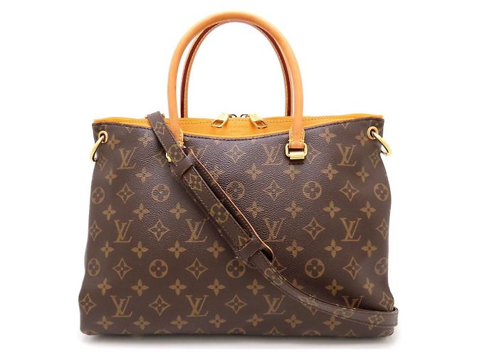 Borsa Tote Pallas 2 in 1 Monogramma Louis Vuitton Marrone D'oro - vista 2