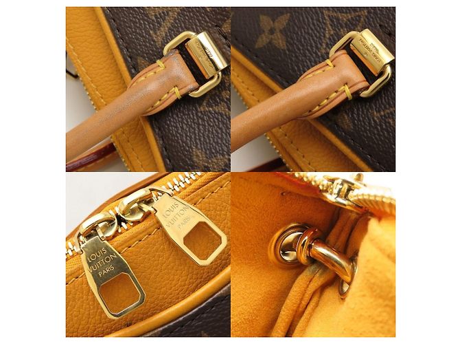 Borsa Tote Pallas 2 in 1 Monogramma Louis Vuitton Marrone D'oro - vista 8