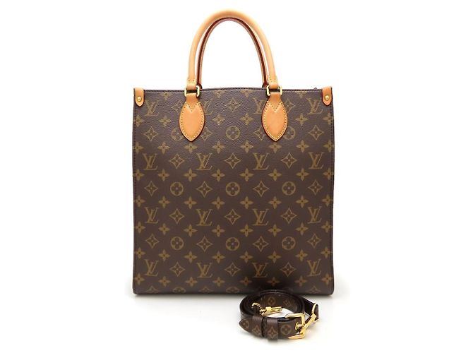 Borsa Tote Sac Plat PM Monogram Louis Vuitton Marrone - vista 2