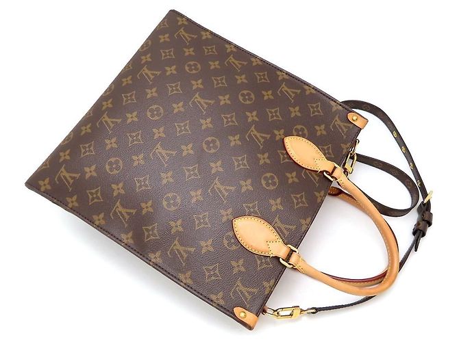 Borsa Tote Sac Plat PM Monogram Louis Vuitton Marrone - vista 4