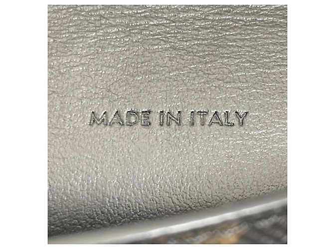 Céline Borsa a spalla con pochette mobile in tela e pelle di agnello Celine Triomphe Nero - vista 9