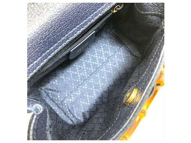 Borsa a Spalla Mini Bamboo di Gucci Blu navy - vista 6