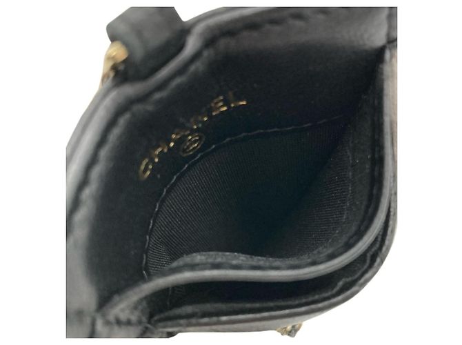 Visitenkartenetui Matelassé Chanel Coco Mark Schwarz - Ansicht 4