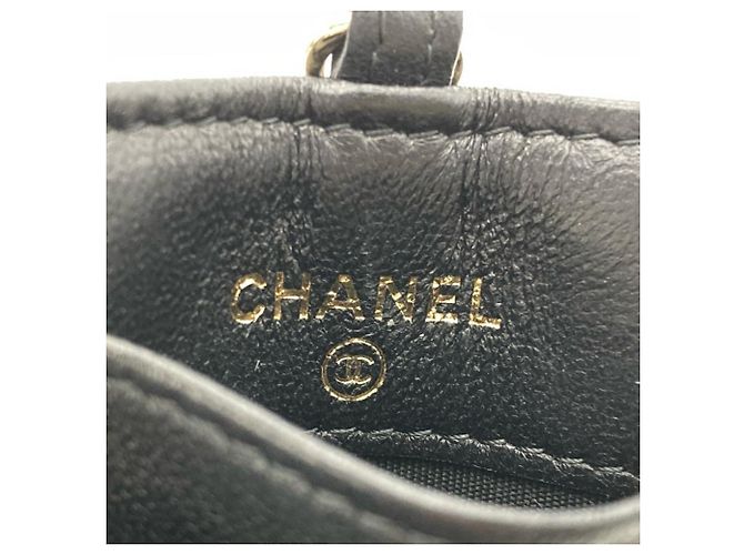 Visitenkartenetui Matelassé Chanel Coco Mark Schwarz - Ansicht 5