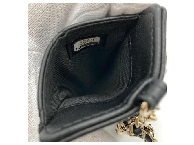 Visitenkartenetui Matelassé Chanel Coco Mark Schwarz - Ansicht 8