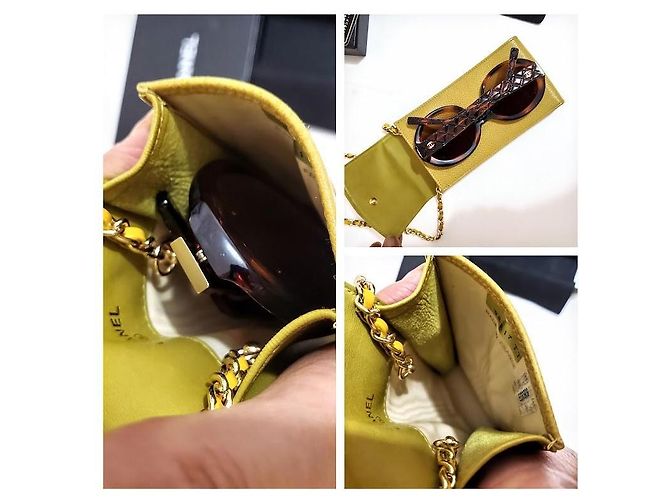 Chanel Timeless Sunglasses Case Yellow - view 7
