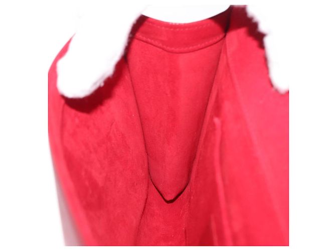 Borsa Clutch Y Line in pelle rossa e oro SAINT LAURENT 311213 Auth 170930 Rosso D'oro - vista 18