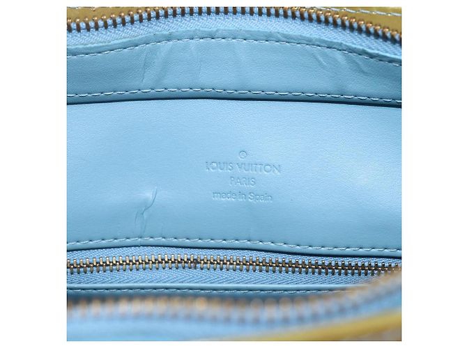 LOUIS VUITTON Bolso de Mano Monogram Vernis Houston Azul Bebé M91005 LV Auth ka2293 Azul claro - vista 10