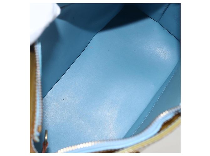 LOUIS VUITTON Bolso de Mano Monogram Vernis Houston Azul Bebé M91005 LV Auth ka2293 Azul claro - vista 11
