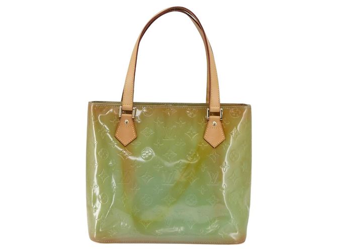 LOUIS VUITTON Bolso de Mano Monogram Vernis Houston Azul Bebé M91005 LV Auth ka2293 Azul claro - vista 13
