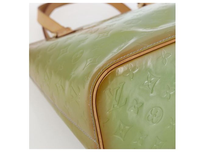 LOUIS VUITTON Bolso de Mano Monogram Vernis Houston Azul Bebé M91005 LV Auth ka2293 Azul claro - vista 14
