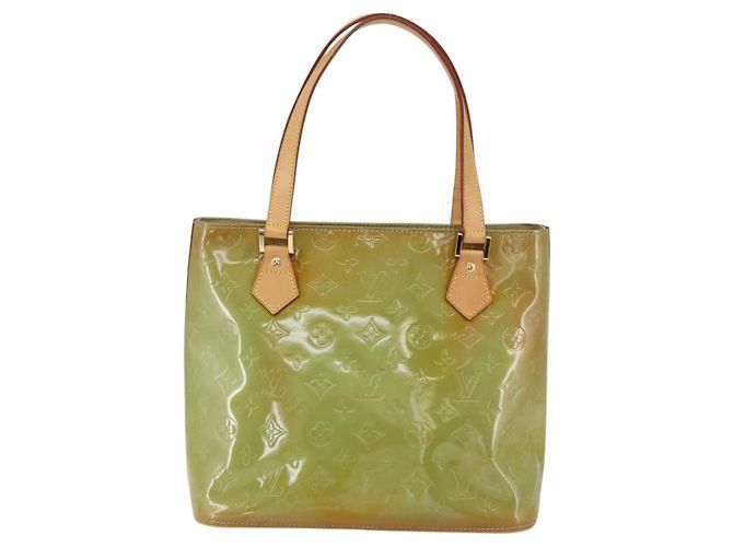 LOUIS VUITTON Bolso de Mano Monogram Vernis Houston Azul Bebé M91005 LV Auth ka2293 Azul claro - vista 2