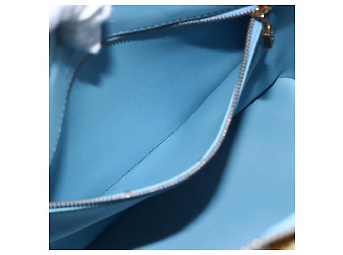 LOUIS VUITTON Bolso de Mano Monogram Vernis Houston Azul Bebé M91005 LV Auth ka2293 Azul claro - vista 21