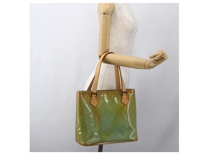 LOUIS VUITTON Bolso de Mano Monogram Vernis Houston Azul Bebé M91005 LV Auth ka2293 Azul claro - vista 23