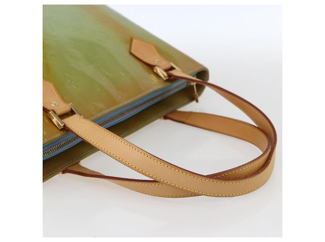 LOUIS VUITTON Bolso de Mano Monogram Vernis Houston Azul Bebé M91005 LV Auth ka2293 Azul claro - vista 7