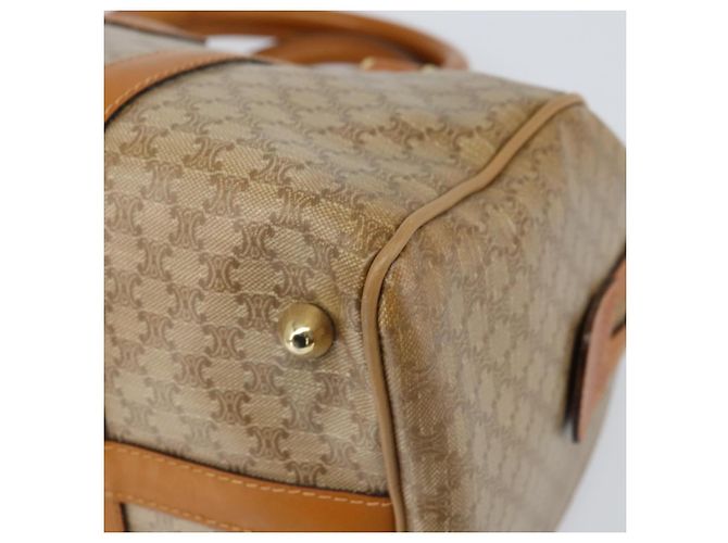 Céline Borsa a mano in tela Macadam CELINE PVC beige oro Auth ti3725 D'oro - vista 10