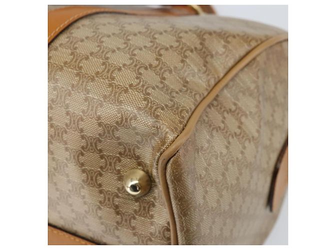 Céline Borsa a mano in tela Macadam CELINE PVC beige oro Auth ti3725 D'oro - vista 12