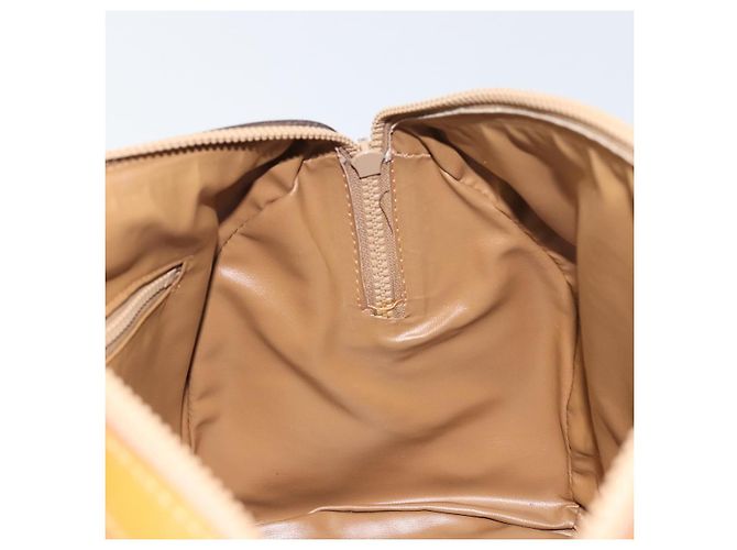 Céline Borsa a mano in tela Macadam CELINE PVC beige oro Auth ti3725 D'oro - vista 18