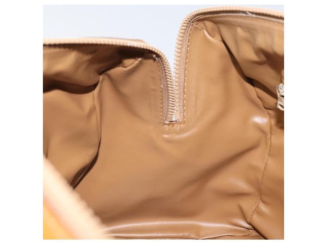 Céline Borsa a mano in tela Macadam CELINE PVC beige oro Auth ti3725 D'oro - vista 19