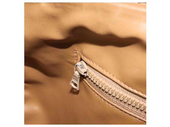 Céline Borsa a mano in tela Macadam CELINE PVC beige oro Auth ti3725 D'oro - vista 20