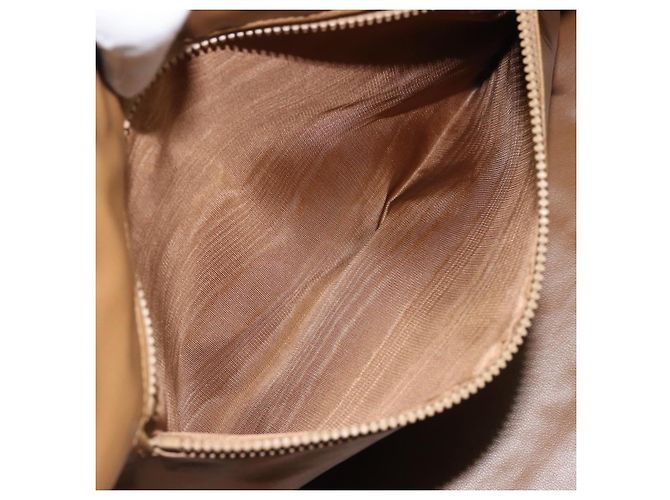 Céline Borsa a mano in tela Macadam CELINE PVC beige oro Auth ti3725 D'oro - vista 21