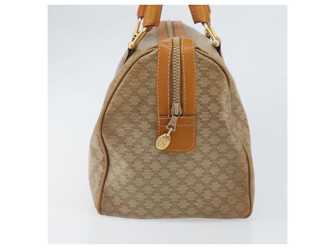 Céline Borsa a mano in tela Macadam CELINE PVC beige oro Auth ti3725 D'oro - vista 4