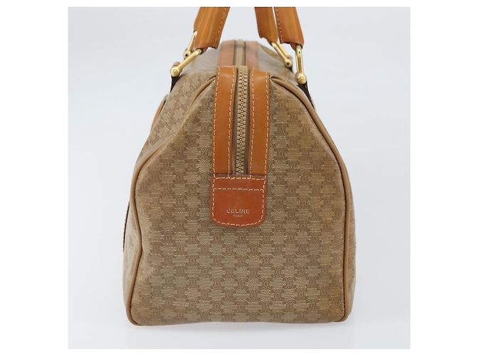 Céline Borsa a mano in tela Macadam CELINE PVC beige oro Auth ti3725 D'oro - vista 5