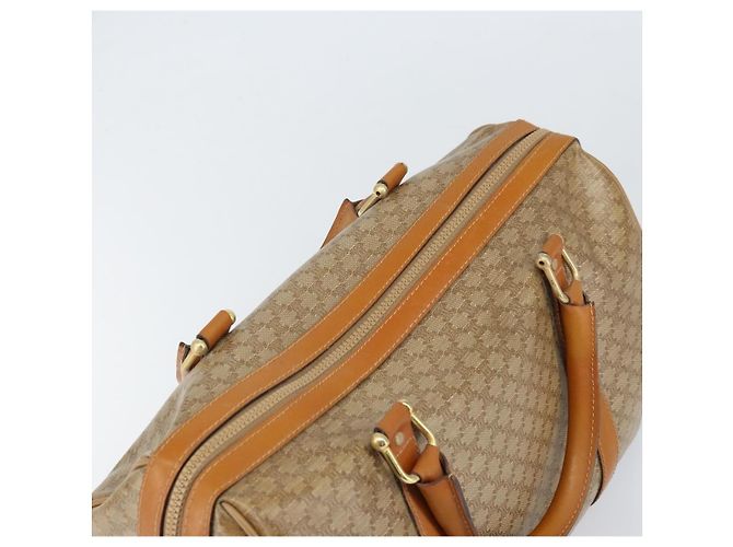 Céline Borsa a mano in tela Macadam CELINE PVC beige oro Auth ti3725 D'oro - vista 6