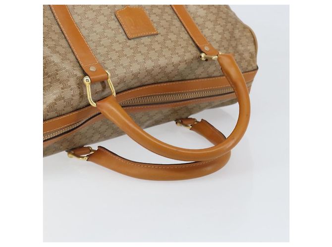 Céline Borsa a mano in tela Macadam CELINE PVC beige oro Auth ti3725 D'oro - vista 7
